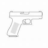 Glock 17 Coloring Pages sketch template
