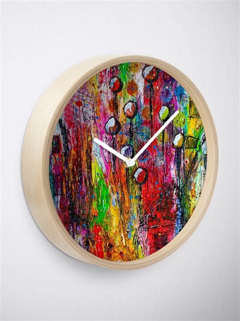 'Abstract Painting series-2' Clock by o2creativeNY | Abstract painting ...