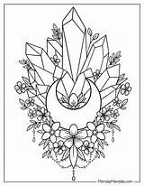 20 Crystal Coloring Pages Free PDF Printables  Witch coloring sketch template