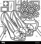 Wedding Shoes Coloring Page For Kids Stock Vector Image & Art  Alamy sketch template