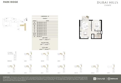 Park Ridge By Emaar - Floor Plans - Dubai Hills Estate