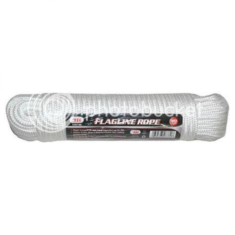 80' FLAGPOLE ROPE HEAVY DUTY Flag Line Flagline Flag Pole Braided White ...