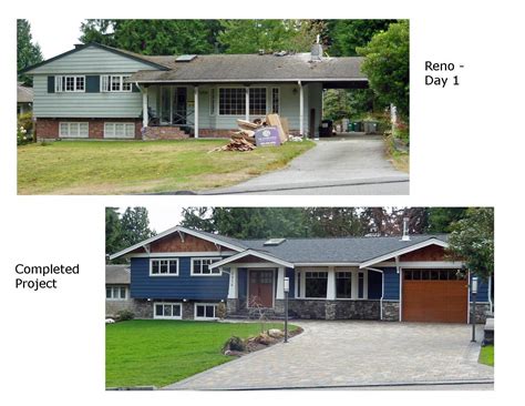 Before and After photos - Renovation of 1960's split-level rancher. Contractor: TQ Co ...