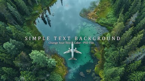 Premium PSD | Airplane Crash Landing in a Forest Lake