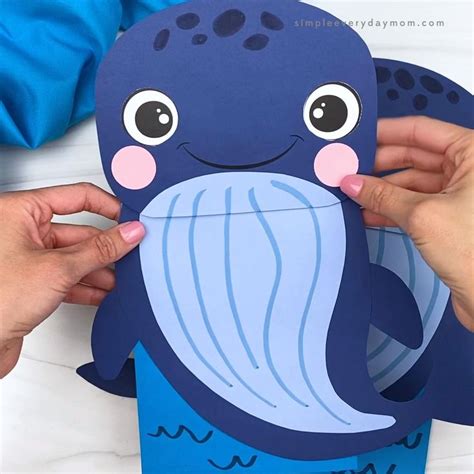 Humpback Whale Puppet Craft For Kids [Free Template] [Video] [Video] | Preschool crafts, Paper ...