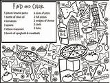 Centro Restaurant Kids Menu Coloring Page sketch template