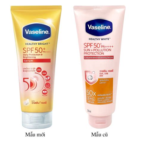 [New Yellow Model] Vaseline Whitening Body Lotion 50x Spf 50 + + 320ml | Shopee Malaysia