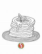 Free Pancakes Coloring Pages — Stevie Doodles sketch template