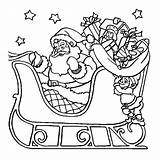Santa On His Sleigh Coloring Pages sketch template