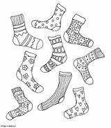 Printable Socks coloring page sketch template