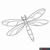 Dragonfly Coloring Page  Easy Drawing Guides sketch template