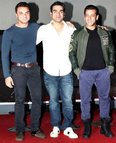 Salman Khan with brothers Sohail and Arbaaz at the 'Jai Ho' first look launch. #Fashion #Style # ...