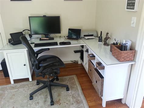 Diy Corner Desk Ikea Hack - Diy ikea grey desk furniture ...