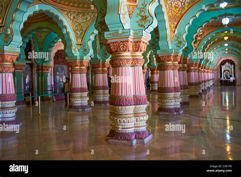 Interior, Maharaja's Palace, Mysore, Karnataka, India, Asia Stock Photo ...