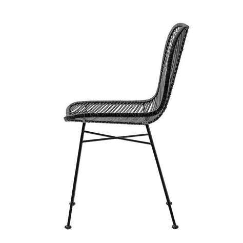 Lena Rattan Dining Chair Black | Rattan dining chairs, Chair, Black ...