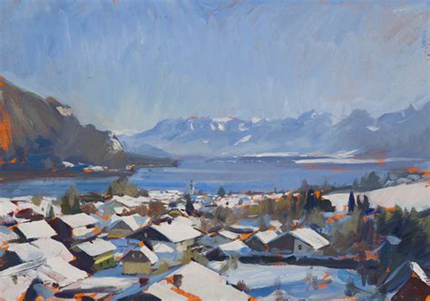 St Gilgen, Winter | 25 x 35 cm, oil on panel. | Marc Dalessio | Flickr