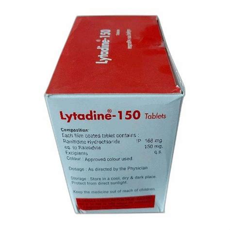 Ranitidine Hydrochloride Tablets IP, Dose Strength: 150Mg at Rs 405/box ...