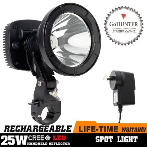 GoHUNTER 25W Rechargeable LED Spotlight Rifle Scope Mount Hunting Spot Light | eBay