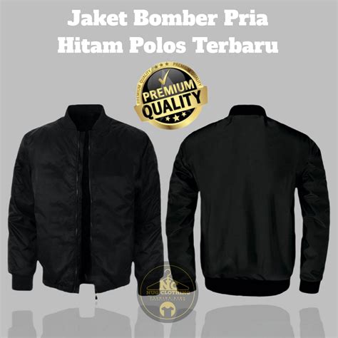 Jaket Bomber Hitam - Homecare24