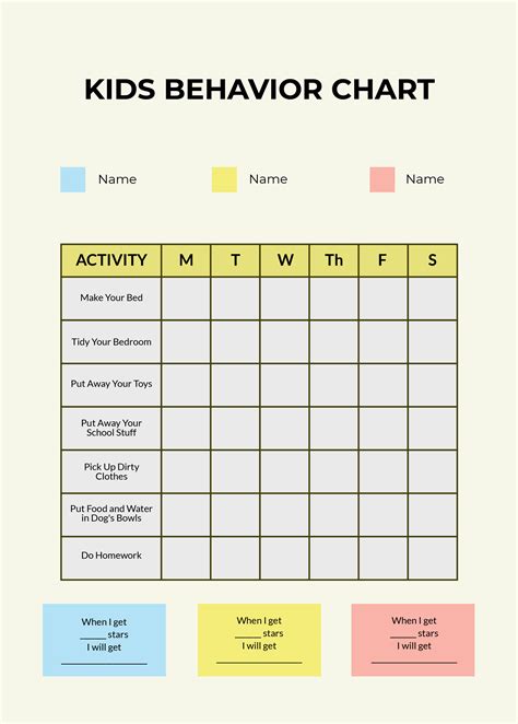 Behavior Chart Template in Word - FREE Download | Template.net