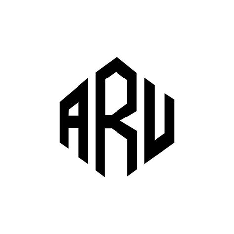 ARU letter logo design with polygon shape. ARU polygon and cube shape ...