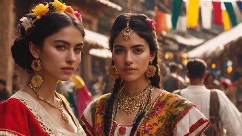 Colombian Girls Wearing Traditional Clothes For Festival Photo | JPG ...