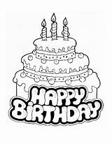 Free Printable Birthday Cake Coloring Pages For Kids sketch template