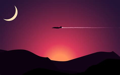 HD wallpaper: black plane illustration, airplane above mountains with ...