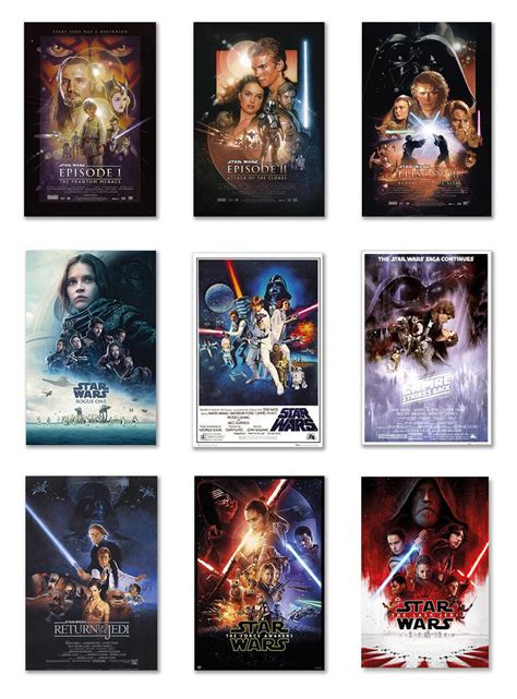 Star Wars: Episode I, II, III, IV, V, VI, VII, VIII & Rogue One - 9 ...