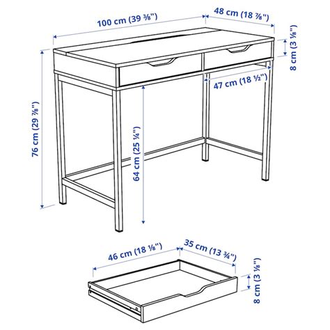 ALEX desk, black-brown, 393/8x187/8" - IKEA