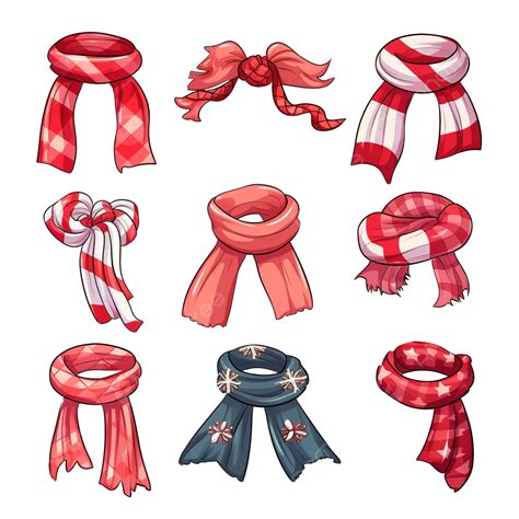 Christmas Cartoons Clip Art, Scarf Clipart Vector Illustration, Cartoon Svg, Cartoon Art PNG ...