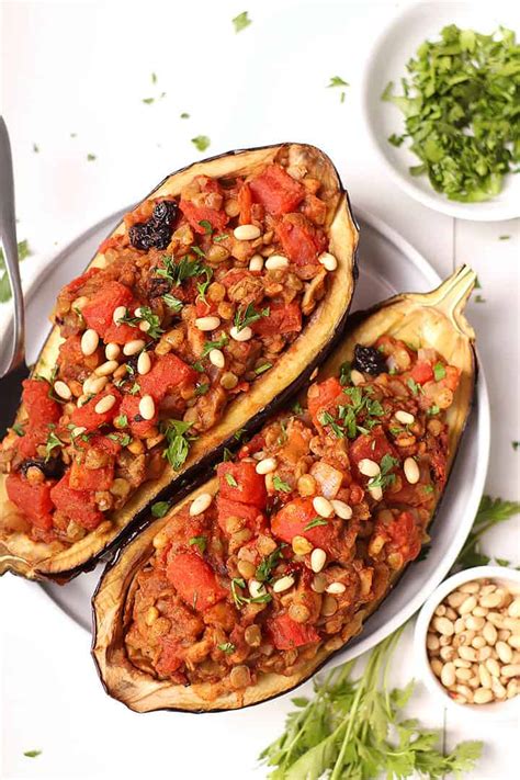 Moroccan Spiced Stuffed Eggplant | My Darling Vegan