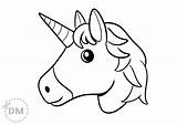 Unicorn Head Coloring Page Download Printable PDF  Templateroller sketch template