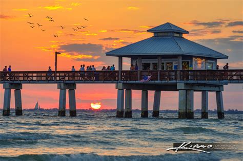 Fort Myers Pier Sunset Rembrance | HDR Photography by Captain Kimo