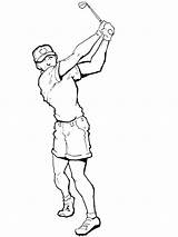 Golfer coloring Page  Download Print Or Color Online For Free sketch template