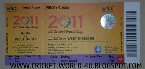 ICC CRICKET WORLD CUP 2011 TICKETS