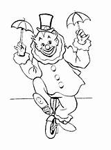 Clown coloring page sketch template