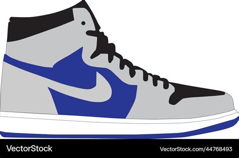 Air jordan shoe icon logo design Royalty Free Vector Image