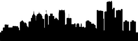 Detroit Wall decal Sticker Printing - detroit city skyline silhouette png download - 1180*358 ...