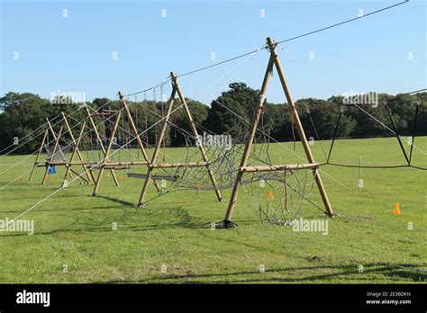 A Rope Obstacle Course for a Childrens Play Area Stock Photo - Alamy