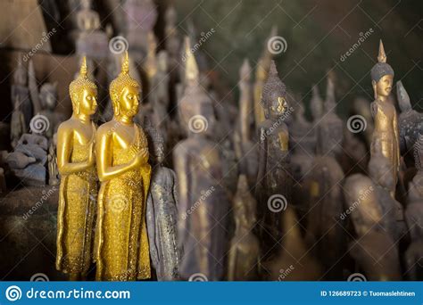 Closeup of Buddha Statues at the Pak Ou Caves Stock Image - Image of religious, history: 126689723