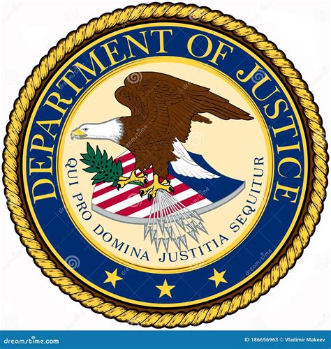 Seal US Department of Justice Editorial Stock Photo - Illustration of ...