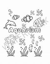 Aquarium Coloring Sheet Printable  Etsy sketch template