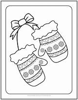 Mitten Coloring Pages sketch template