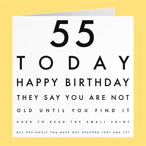 Funny Joke 55th Birthday Card 55 Today They Say... Ideal - Etsy UK | 60th birthday cards, Funny ...