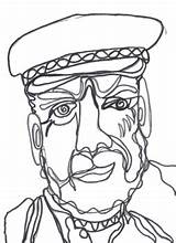 Old Man Coloring Page Sketch sketch template