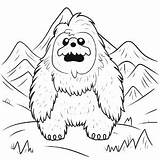 Yeti coloring page – Coloring Corner sketch template