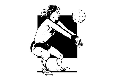 Volleyball Girl - Download Free Vector Art, Stock Graphics & Images