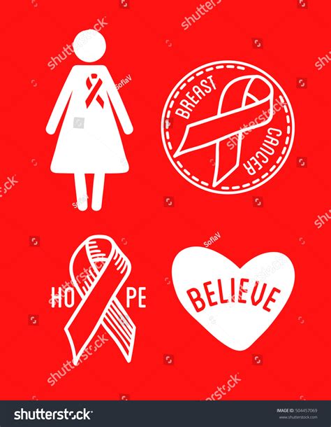 Set Breast Cancer Awareness Logos Black Stock Vector (Royalty Free) 504457069 | Shutterstock