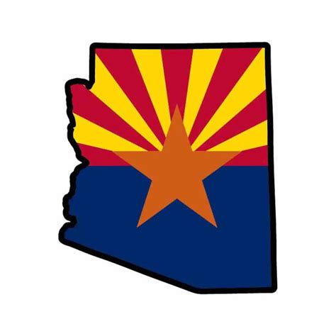 Arizona State Shape Flag INSTANT DOWNLOAD 1 Vector .eps, .dxf, .svg ...